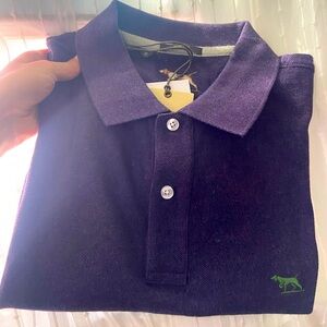 Rodd & Gunn Aubergine Purple polo spot fit size medium